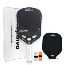 VISPINVO Racchette da pickleball in fibra di carbonio TORAY T700, con struttura aerodinamica senza bordi, anima in nido d'ape in PP, spessore di 16 mm sottoposti a termoformatura, che offrono potenza, controllo e spin massimo, omologate USAPA per il pickleball