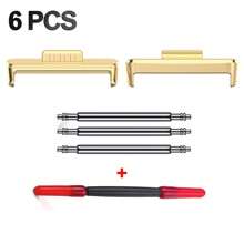6 pièces/set Adaptateurs compatibles avec la sangle de la montre Watch Fit 3 4, convertisseur de 18 à 22 mm. Accessoires de connecteur en alliage compatibles avec la bande de la montre Watch Fit 4pro