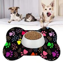 1 Tappetino per l'alimentazione degli animali domestici, tappetino assorbente per cibo di cani e gatti, tappetino antimacchia e impermeabile per animali domestici, tappetino per ciotole d'acqua facile da pulire, accessori per animali domestici, tappetino per pasti adatto per animali domestici disordinati e sporchi