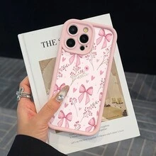 Funda elegante para iPhone 16/15/14/13/12/11/Plus/Pro/Pro Max. Innovadora cubierta para teléfono móvil con diseño de ramo de lazos y corazón, elegante, encantadora y perfecta para regalar, compatible con iPhone. , Funda linda para iPhone Presenta un estilo más individualista - 1 pieza - Ver 3