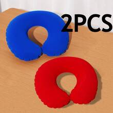 1 件超轻充气枕头、露营枕头、旅行枕头、小巧便携、符合人体工程学的设计，可在露营和徒步旅行期间为颈部和腰部提供支撑