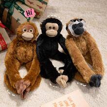 50厘米/19.68英寸长臂动物挂件毛绒玩具娃娃 - 柔软蓬松的毛绒玩具，单只/母子套装，双手采用魔术贴设计，可拆卸，可爱的儿童房墙面装饰、汽车后窗装饰、书包挂饰，特别的生日礼物、感恩节礼物、圣诞节礼物 - 彩色 - 查看 3