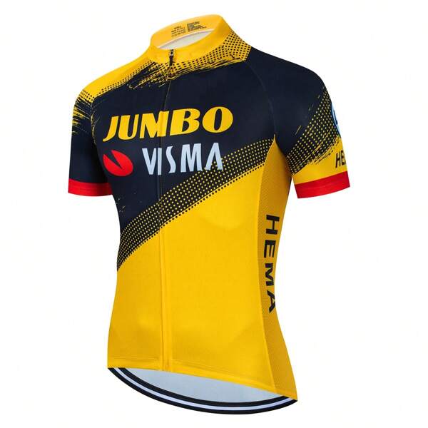 ETIXXL Men's BIKE Professional Cycling Jersey - Breathable Moisture-Wicking 100% Polyester , Geometric Pattern, Regular Fit Short Sleeve Shirt For Cycling, Fishing & Casual Wear - Spring Summer Fall Outdoor Activewear