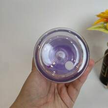 [ 4/8/12/25/50PCS ] 16 Oz Plastic Snowglobe Tumblers Pre Drilled, 16oz Double Wall Acrylic Snow Globe Tumbler Cup Supplies Clear Plastic Can Snowglobe Cups Bulk With Pre-Drilled Hole And Hole Stopper For Snow Globe Glitter DIY Crafts Gifts - Clear(with Colors Lids) - 查看 6