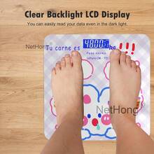 NetHong Cute Little Rabbit Digital Bathroom Scales 180KG Body Weight Weighing Scale Smart LED Electronic - Purple Bunny - View 5