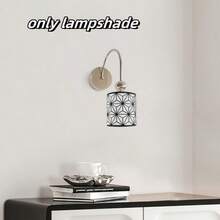 1 件黑色金属灯罩北欧现代风格灯罩笼式装饰灯罩，替换台灯吊灯壁灯适用于浴室客厅办公室卧室厨房餐厅会议室书房宿舍（仅灯罩）