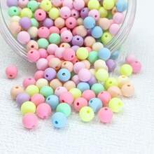 300 piezas de cuentas redondas acrílicas tipo macarrón en una variedad de colores pastel, cuentas espaciadoras redondas, aptas para hacer joyas DIY, pulseras y collares