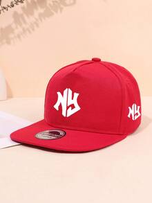 1 件男士嘻哈帽双“NY”印花时尚棒球帽可调节四季平檐帽街头风格帽子男女通用帽 - 彩色 - 查看 14