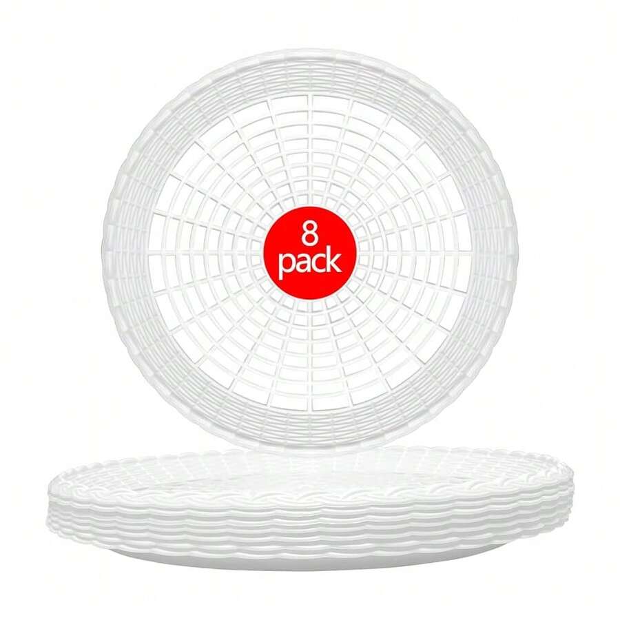Paper Plate Holders, 8 Packs 10 H Paper Plate Holders Reusable White Plastic Heavy Duty Supports For Picnic Party Dinner - Nhiều màu - Xem 1