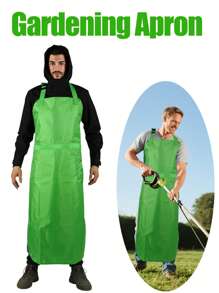 1 Stück grüne Garten-Mähschürze mit Vollschutz und Taschen - atmungsaktive Schutzschürze für Rasenpflege, Gartenarbeit und Landschaftsgestaltung, verstellbare Träger und große Taschen, unisex Outdoor-Bekleidung, funktionelle Gartenbekleidung