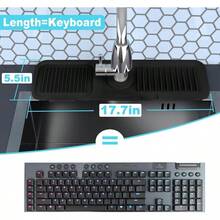 Local Shipping-5°Slope Kitchen Sink Splash Guard-Gray Silicone Faucet Mat Handle Drip Catcher Tray Behind Faucet With Soap Dispenser Hole-1pc Water Clear Gadgets For Sink Accessories 5 By 24inch Long Organizer - Black - View 2