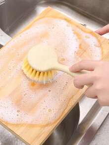 长柄厨房清洁刷塑料锅碗瓢盆砧板清洁剂不易粘油挂式炉灶清洁刷 - 彩色 - 查看 6