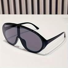 Women's Retro Large Frame Round Fashion Glasses - Metal Frame With Acetate Lenses, Retro Oval Shape, Metal Texture Suitable For Parties And Daily Wear, Fashion Statement, Party Accessories, Large Glasses, Metal Glossy Glasses - 豹紋 - 查看 2