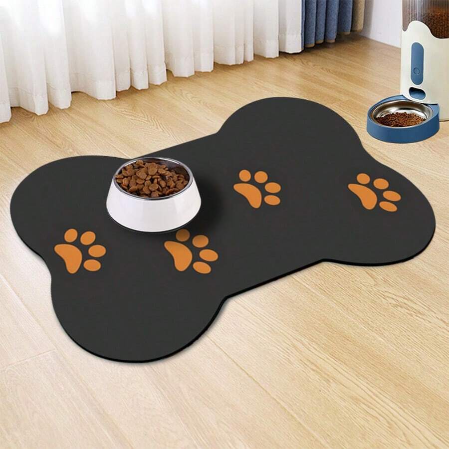 1 pezzo di tappetino per l alimentazione degli animali domestici, tappetino assorbente per cibo di cani e gatti, tappetino per animali domestici impermeabile e antifiocco, facile da pulire, adatto per distributori d'acqua per cani e gatti, accessori per animali domestici, tappetino per pasti adatto per animali domestici sporchi e disordinati.
