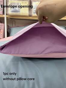 Soft & Skin-Friendly Reversible Pillow Cover - Envelope Closure, Woven Polyester Fabric, Machine Washable - 1 Piece Decorative Pillow Sham For Bedroom, Living Room Sofa (Pillow Insert Not Included), Oeko-Tex Certified - Bean Paste Pink - View 4
