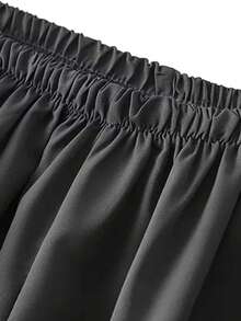 Womens Parachute Pants Wide Leg Baggy Pants Y2K Elastic Waist Jogger Sweatpants Track Pants Streetwear - 深灰色 - 查看 7