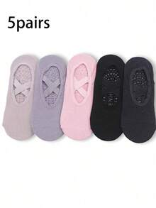 1/3/4/5/7 أزواج جوارب يوغا وبيلاتس للنساء، جوارب مانعة للانزلاق، جوارب طبية محايدة، دعم الكاحل، جوارب رياضية ماصة للصدمات