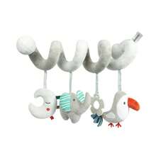 婴儿汽车座椅玩具，可移动毛绒螺旋悬挂玩具，适用于婴儿车，婴儿感官早教玩具