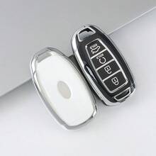 Key Fob Cover - Durable TPU Case For Elantra GT, For Kona, For Palisade, For Venue, For Veloster - 4-Button Design Car Key Accessory - Single Pack - View 8