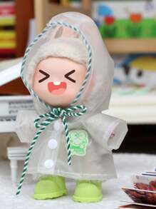1pc Doll Raincoat For Labubu (Doll Not Included), Exquisite Doll Accessories, Suitable For Labubu Decoration, Collection, Birthday, Desktop Decoration, Halloween