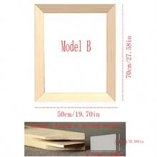 1pc Natural Wood DIY Picture Frame With Numbers Canvas Painting, Simple Decorative Accessories For Oil Paintings Gifts Birthday Graduation - Multicolor - View 27
