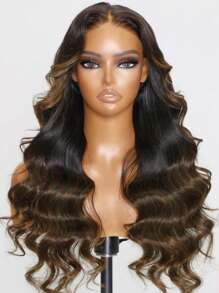 UNice Wigs Bye Bye Knots 7x5 Lace Wear Go Glueless Wig Ombre Brown Loose Wave Human Hair Wig Pre Cut Pre Bleached Lace Wig UNice Hair