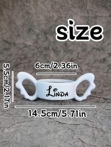 1pc/2pcs Customized Name Silicone Protective Case, Wide-Hole Grip, Lightweight And Soft, Personalized Wing Silicone Protective Case. - Style a - View 3