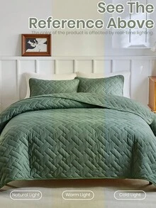 1 件夏季床罩、床上用品、舒适凉爽的被子、绿色矩形格子夏季被子、空调被、柔软透气的床上用品、舒适亲肤的薄被子、房间装饰、适合单人床、双人床、特大号床、大号床所有尺寸的床、适合夏季、卧室宿舍用柔软轻便床罩、家纺、可机洗、完美的节日礼物、返校季 - 綠色 - 查看 7