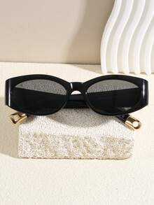 نظارة بتصميم عصري أوروبي وأمريكي، بتصميم عين القطة، إطار كبير، أذرع زخرفية للرجال والنساء