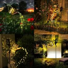 Solar Fairy Waterfall Light - Metal Water Bottle Garden Decoration, With LED Flowing Light String, Perfect For Courtyard, Lawn And Outdoor Solar Grid Lights, Waterproof, Courtyard Passage Lawn Decoration Lighting - 彩色 - 查看 7