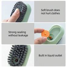 1pc Creative Shoe Brush, Multi-Function Special Brush, Shoe Washing Tool With Soft Bristles That Do Not Hurt Shoes, Household Laundry Brush, Liquid Shoe Brush, No Electricity Required, Very Suitable For Bathroom, Kitchen, Laundry Room Cleaning, Multi-Function Shoe Brush With Integrated Soap Box, Used To Easily Clean Shoes