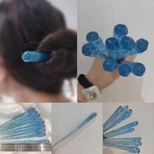 1 件菱形图案复古休闲 ABS 塑料发夹，适合所有季节 - 彩色 - 查看 5