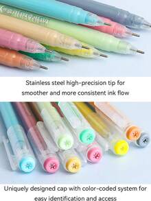 朗果经典手账本18/72/153/180色套装 每盒9支笔 大容量手账本中性笔 绘画笔 适用于办公 绘画 涂鸦 插画 美术 学生文具用品 返校 母亲节 妈妈的礼物