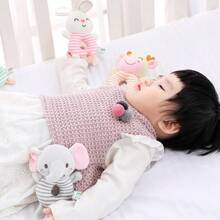 Christmas Decoration New Baby Rattle Toys Cartoon Animals Plush Infant Hand Ring Bed Toys For Newborn 0-24 Months Toddler Early Educational Toy