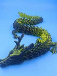 Adorno de paisaje de acuario de 90 centímetros con dragón chino impreso en 3D, artesanía distintiva de dragón divino y articulaciones móviles