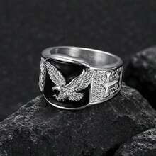 1枚不锈钢老鹰戒指，适合派对、宴会和夜店等场合，是理想的珠宝礼品。 - 戒指 - 查看 2