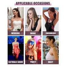10(5Pairs)~100PCS(50Pairs) Invisible Nipple Tape Disposable Nipple Pad Tapies Nipple Cover Non-Woven Nipple Sticker Chest Stickers - Flesh-coloured - View 5