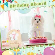 12 件装每月婴儿里程碑卡，含 11 个可互换数字，用于婴儿成长记录、木制里程碑标记、男婴和女婴拍照道具，非常适合新手父母、迎婴派对、婴儿房装饰、出生公告 - 彩色 - 查看 5