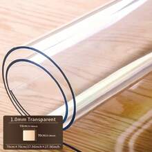 Protezione trasparente per tavolo, copertura in plastica spessa 1,0 mm, copertura da tavolo in PVC trasparente, protezione per tavolo da pranzo, tovaglia in vinile, tappetino per tavolo da cucina, scrivania, scrittoio