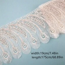 1個金色刺繡花邊特色編織舞臺服裝diy手工裝飾配件 - 金色 - 查看 10