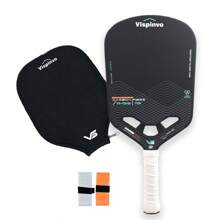 VISPINVO Racchette da pickleball in fibra di carbonio TORAY T700, con struttura aerodinamica senza bordi, anima in nido d'ape in PP, spessore di 16 mm sottoposti a termoformatura, che offrono potenza, controllo e spin massimo, omologate USAPA per il pickleball