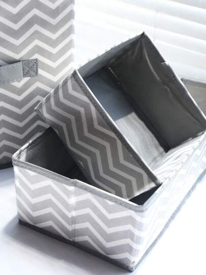 صناديق تخزين ذات خطوط رمادية، صندوق تخزين على شكل درج، قسام تخزين الملابس في الخزانة، تخزين المتفرقات. صندوق تخزين قابل للطي من قماش عالي الجودة، منظم المكتب، تخزين الكتب والقرطاسية، تخزين الألعاب، صناديق تخزين مقسمة، منظم لوازم المنزل، تخزين الملابس خارج الموسم، تخزين متعدد الأحجام لمختلف العناصر