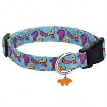 Collier ajustable pour chien avec motifs d'abeille, floral et de dinosaure, confortable et respirant pour les chiens de petite, moyenne et grande taille