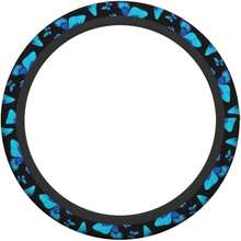 New Blue Butterfly Steering Wheel Cover 15 Inch For Women Men, Neoprene Anti-Slip Cute Car Steering Wheel Grip Wrap Car Accri Protective Case Cover For Vehicle Truck SUV - 藍色蝴蝶均碼 - 查看 8