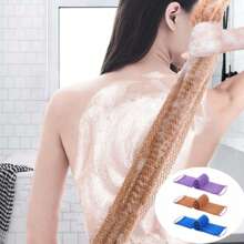1pc/2pcs African Nylon Exfoliating Bath Towel, Powerful Stain Removal Thickened Pull Back Strips, Soft And Scrub, Easily Scrub Off Back Dirt, Bath And Shower Pull Back Bath Towel, Convenient Strap Towel Design,Body Cleaning Tools, Bathing Accessories For Women, Men, Exfoliating, Shower, No Skin Irritation, Bathroom Supplies