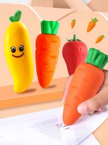 10pcs Giant Fruit Eraser, Creative And Cute Mango, Strawberry And Carrot Eraser, Wipe Clean Without Leaving Any Trace