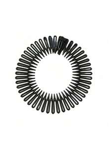 2/4 piezas Peines elásticos de plástico redondos y extensibles, sujetadores de banda para el cabello de mujer, aros redondos dentados para el cabello, accesorios para el cabello de mujer, blanco, marrón, negro casual, herramientas de peinado para peluquería, salón de belleza, productos esenciales de viaje para el cabello, cuidado del cabello, accesorios para el cabello - Multicolor - Ver 7