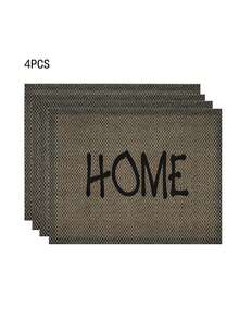 1pc/4pcs/6pcs Grey & White Gradient Placemats 30x45 Cm - Polyester Machine Washable Rectangular Place Mats With HOME Sweet Home Design For Kitchen Dining Table Decor, Party Centerpieces, Home Decor Accents | Textured Surface | Machine Washable Mats - Multicolor - View 23