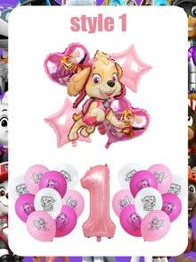 Paw Patrol Kleine Hund Alltagsballon aus Aluminiumfolie, Latexballons, Folienballons zum Zählen, Geburtstagsdekoration, Feier-Geburtstags-Ballonkombination, perfektes Geburtstaggeschenk, Party Wand Dekorationsballonset, Festivalparty, Schulanfang, Thanksgiving, Weihnachts Veranstaltungsdekoration Ballons