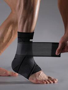 JINGBA SUPPORT 1 件弹性透气男女通用脚踝支撑袖带可调节绑带，适用于跑步、篮球、瑜伽、男女脚链、健身房配件